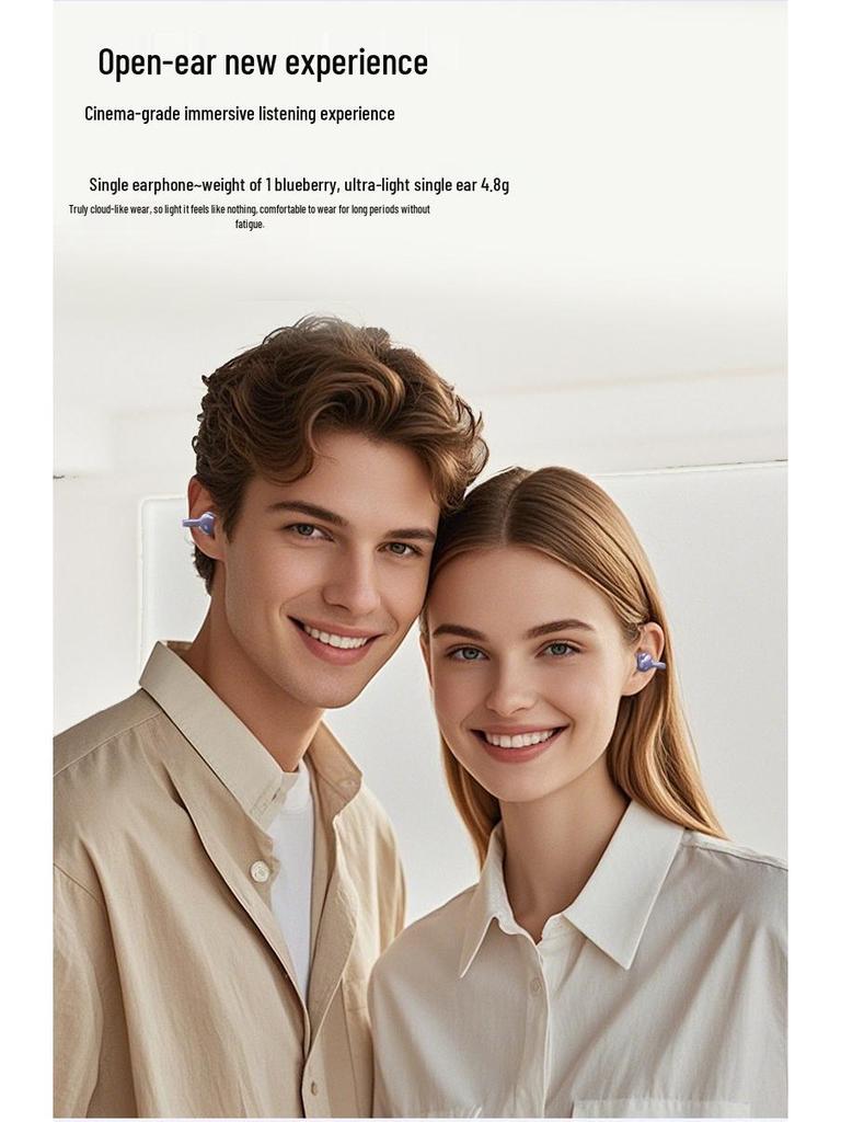 2026 W18 Bone Conduction Open-Ear Bluetooth Ear-Clip Headphones: Pain-Free Long Wear with Extended Battery Life & Customizable Private Model.