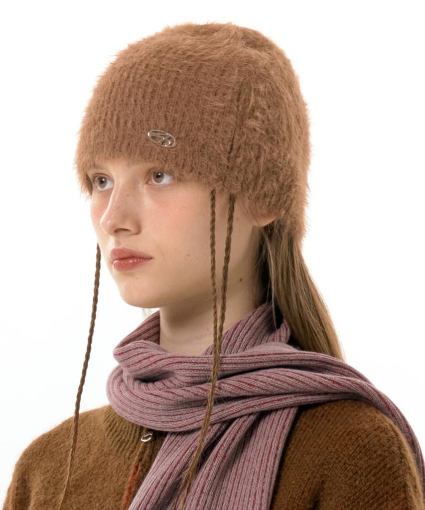 AMES-WORLDWIDE Fuzzy Beanie Beige (Am2Dfuab61A)