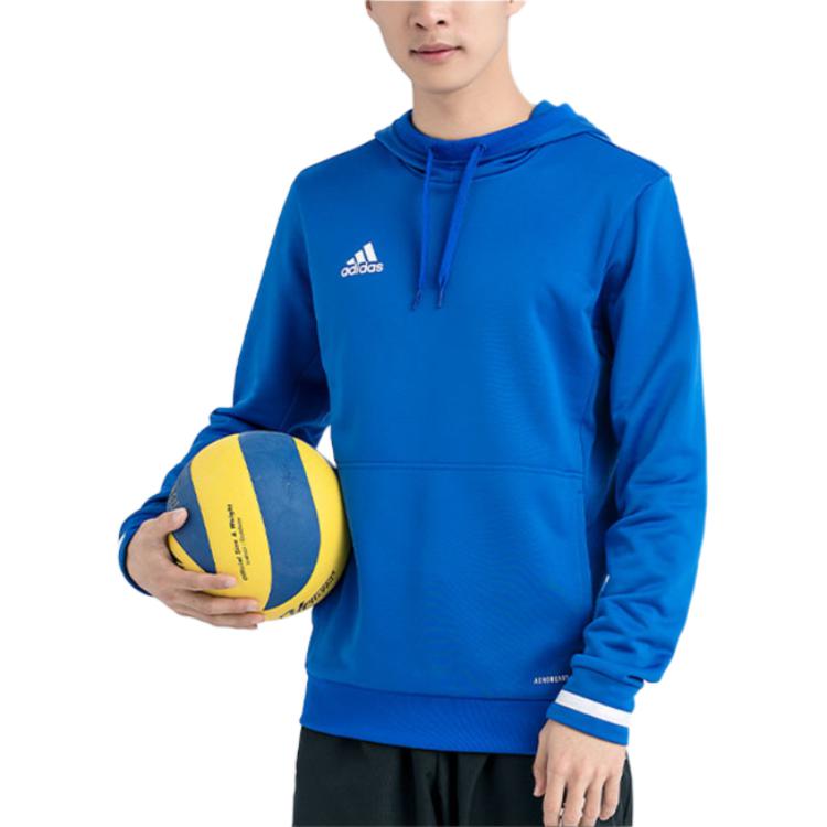 Adidas Logo Hooded Casual Comfortable Sweatshirt Men sweatshirt Blue DY8824 XL