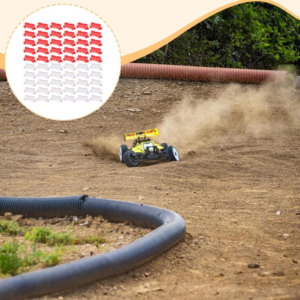 DIY Interlocking Race Adjustable Road Barriers for 1/14 To 1/28 Scale RC Models