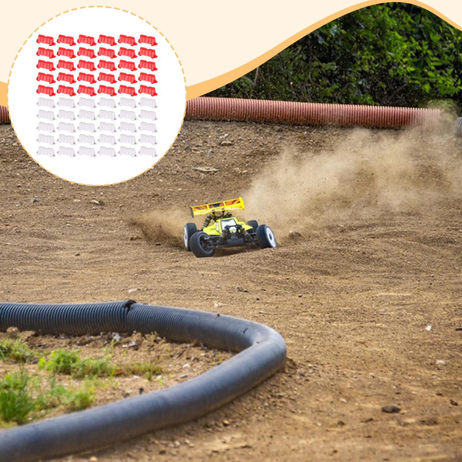 

Сборные дорожные барьеры для гонок с регулировкой для радиоуправляемых моделей масштаба от 1/14 до 1/28 60 Pieces