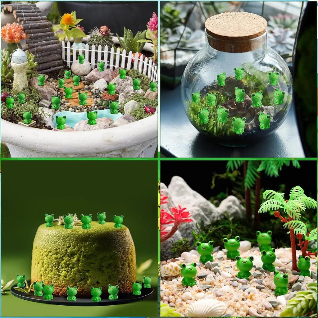 50 Stück Mini-Harz-Enten, Mini-Frösche, Kuh, Mini-Harz-Flamingo-Enten, Mini-Harz-Enten mit Brille für DIY-Bastelarbeiten, Garten-, Heimdekoration