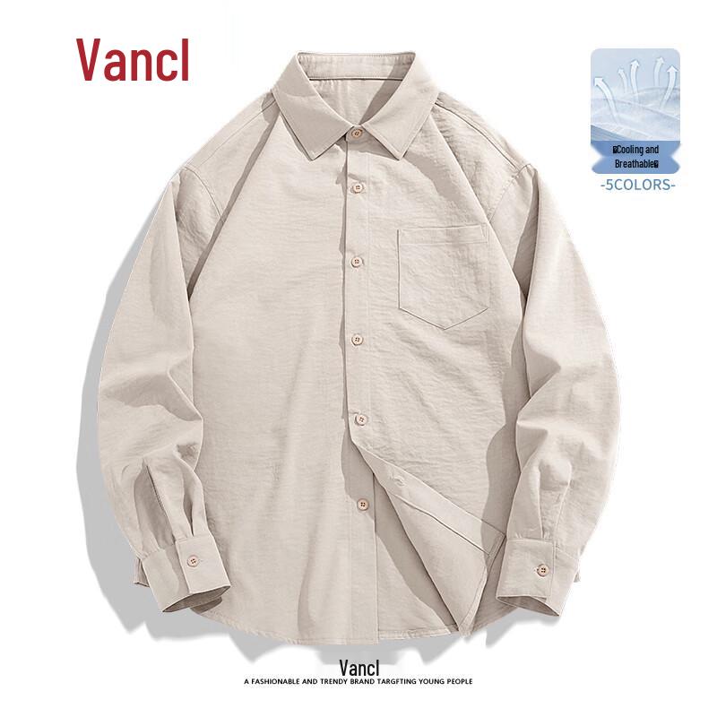 VANCL Men's Ice Silk Breathable Long Sleeve Shirt