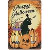 Happy Halloween Plaque Metal Tin Signs Wall Decoration Vintage Art Posters Iron Painting for Man Cave Home Cafe Garden Club Bar