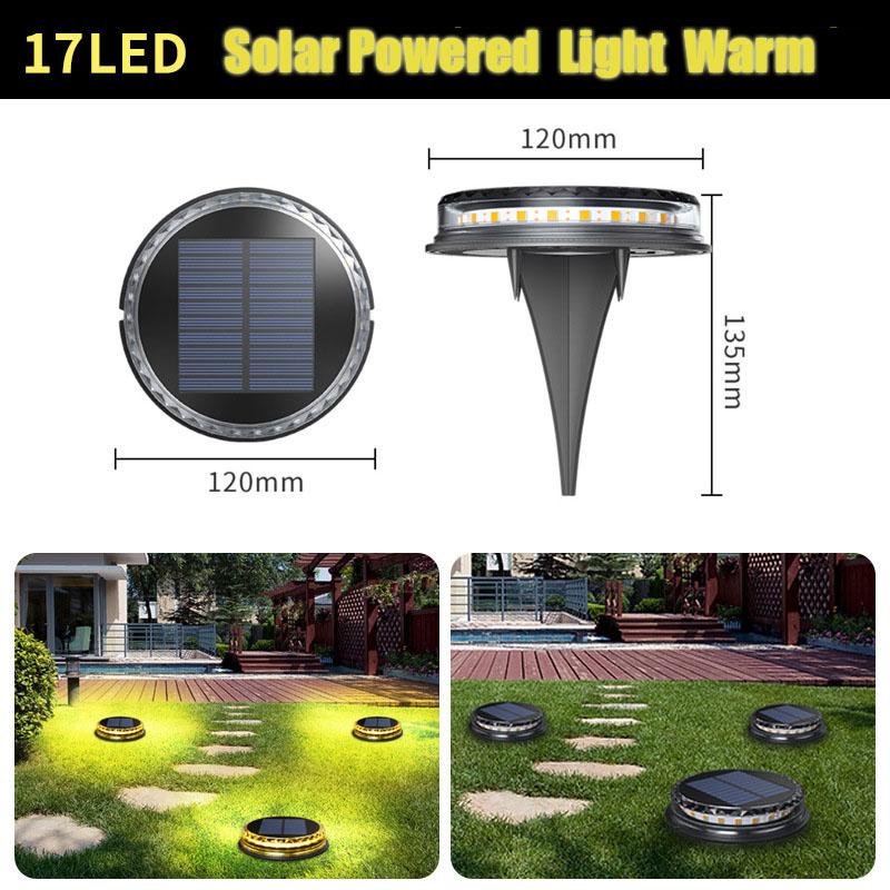 

Солнечный светодиодный светильник, водонепроницаемый, для внутреннего дворика, сада, вставки, цвет земли/теплый/белый, ландшафтный светильник для газона для домашнего двора