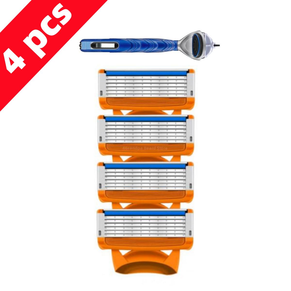 Старомодная оригинальная бритва Fusion для мужчин для бритья и удаления волос на лице, безопасная ручная бритва, сменные кассеты с лезвиями