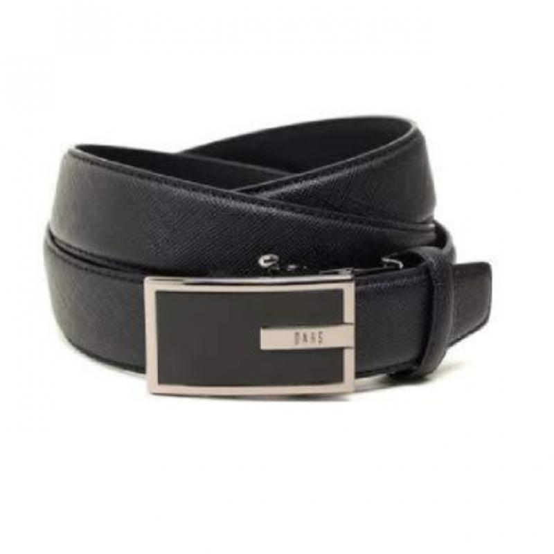 Daks Black Check Buckle Leather Automatic Belt Dbbe0f761bk