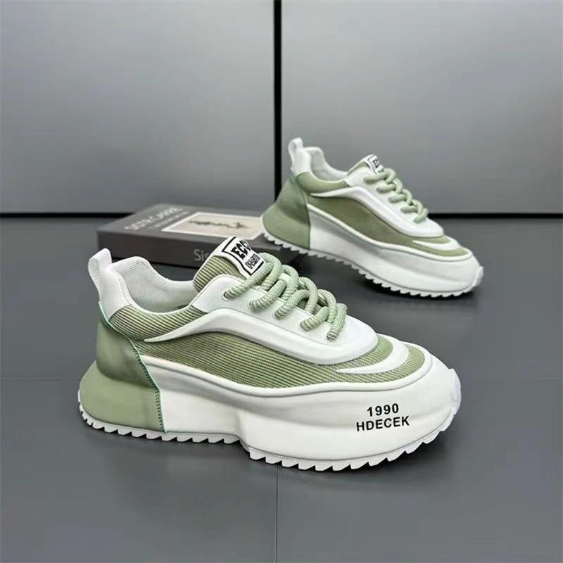 Fashion Casual Color Block Mesh Breathable Increased Internal Platform Designer Chunky Sneakers for Men Women Fashion Running Men Shoes