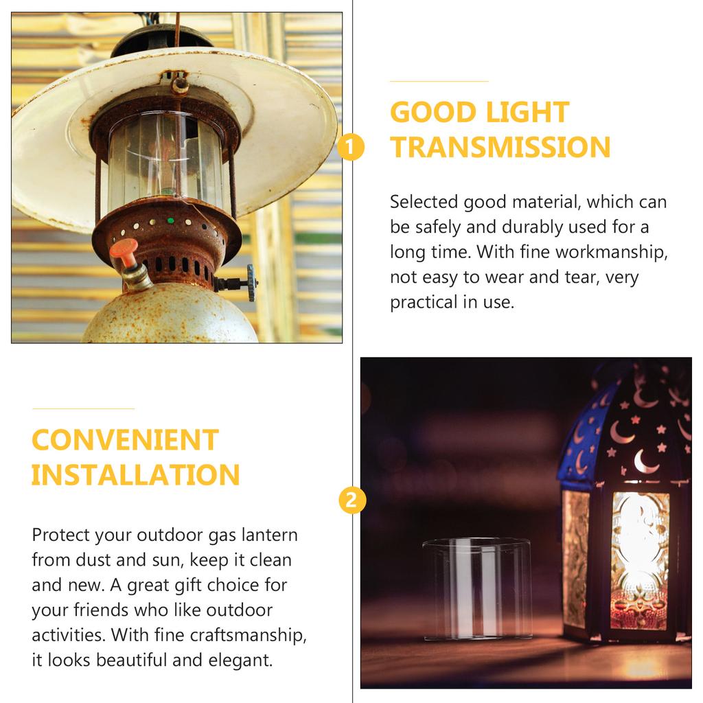 High Quality Glass Lamp Shade Outdoor Gas Lantern Protector Propane Cover Shell Clear Accessories Car Lights Beautiful Design