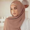 Spring Cotton Linen Hijab Scarf For Women Soft Comfortable Voile Long Shawl All Match Plain Heavy Cotton Muslim Turban