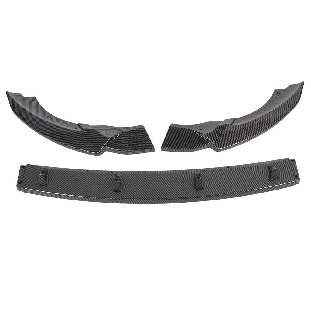 3 Sections Front Bumper Lip Diffuser Sturdy Front Bumper Lip Spoiler Replacement for   A‑Class W176 Standard Pre‑facelift