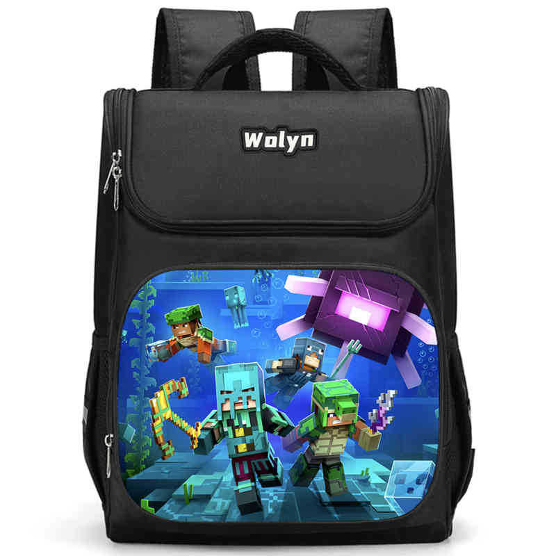 Minecraft Schoolbag Multi-Functional High-Value Spine Protection To Reduce The Burden, A Must-Have Comfortable Backpack For Students