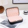 Elegant Leather Jewelry Box With Detachable Double Layers For Travel And Gift Use