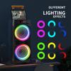 Karaoke Machine with 2 Wireless Microphones, 24" Big Portable Bluetooth Speaker for Adults with RGB Light PA System Treble & Bass