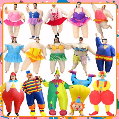 Disfraz inflable de payaso al revés con símbolo de Halloween para adultos, hombres y mujeres, fiestas de baile, programas de televisión, carnavales y celebraciones de inauguración.