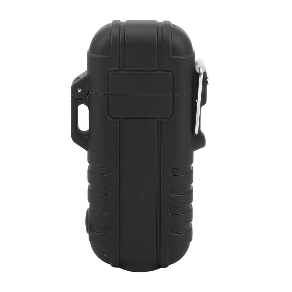 Outdoor Double Arc Electric Lighter Portable Waterproof Flashlight Lighter Charging Pulse Windproof
