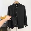 Spring Retro Chinese Stand Collar Embroidered Hanfu Long Sleeve Shirt