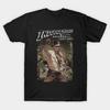 Men Black Print T-shirt Indiana Jones, Lost Ark, Adventure No-Cut Transfer Paper Print Cotton Tshirt