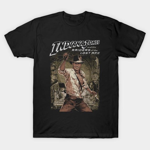 Мужская черная футболка с принтом Indiana Jones, В поисках утраченного ковчега, Приключение, Печать на трансферной бумаге без вырезания, Хлопковая футболка XL чёрный