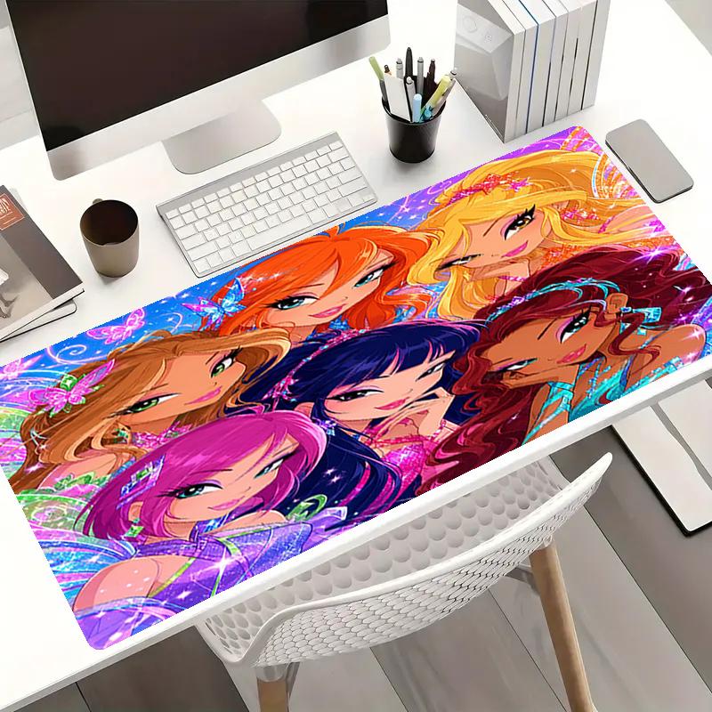Winx Club Theme Mouse Pad, Non Slip Rubber Base, Multifunctional Office & Home Decor, Perfect for Workspace Personalization.