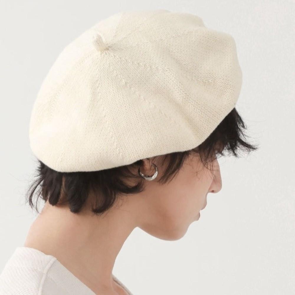 Keep Warm Women Berets Knitted Artist Hat Elegant British Beanie Hat  Girls