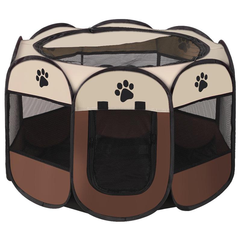 Octagonal Foldable Scratch-Resistant Pet Fence and Tent for Dogs and Cats