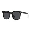 RayBan Solid Temples Plate Frame Square Sunglasses Unisex Couple Black