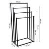 Towel Rack Bathroom Hanger Metal Standing Industrial Black 4 Tiers