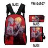 Classic Novelty Moriarty the Patriot 3D Print 3pcs/Set School Bags Laptop Daypack Backpack Inclined Shoulder Bag Pencil Case