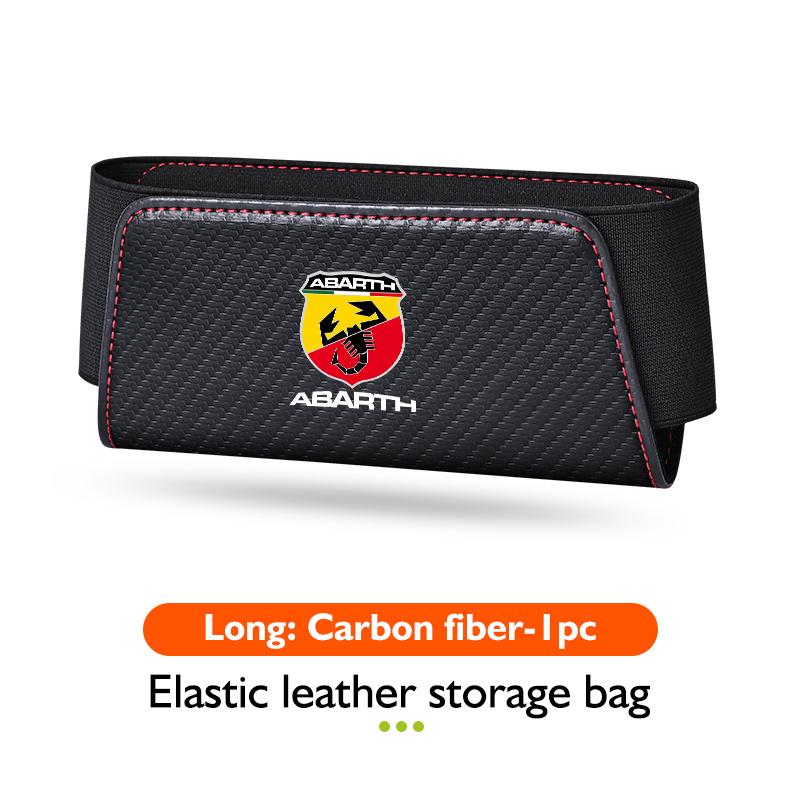 Car Seat Side Organizer Leather Hanging Storage Elastic Pockets For Abarth Fiat Grande Punto Tipo Stilo g Ducato Palio 500x