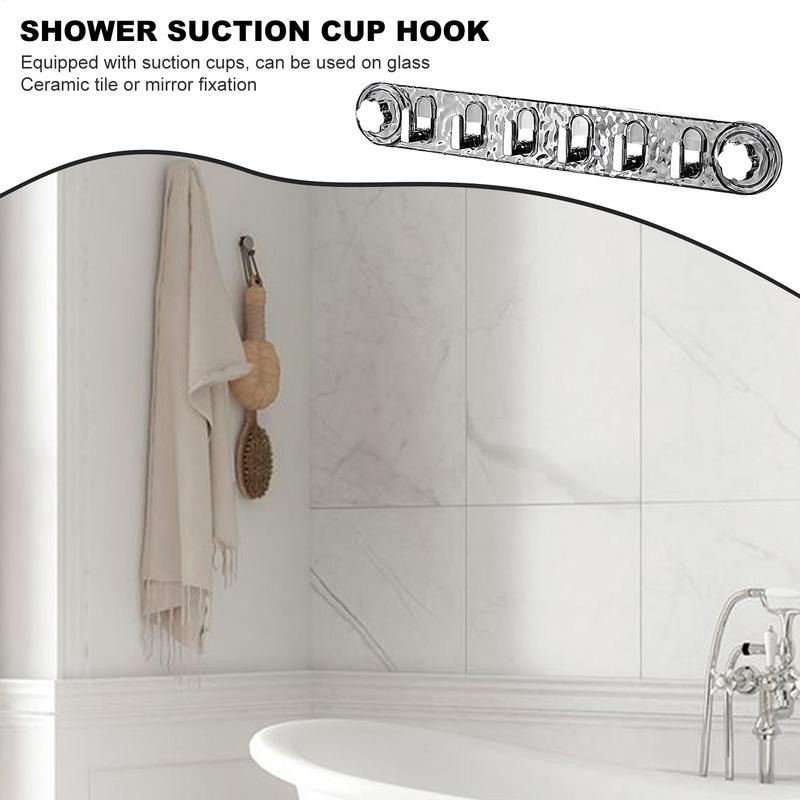 Suction Hooks Removable Suction Towel Hook 6 Hooks Powerful Shower Hooks Reusable Hooks for Bathroom Kitchen Living Room Study