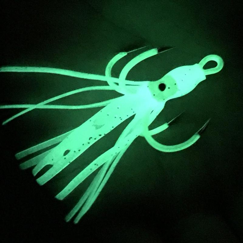 5pcs Trolling Lures Glow Jig Squid Baits 6cm/6.2cm Fishing Artificial Baits Crankbait Lure Fishing Tackle