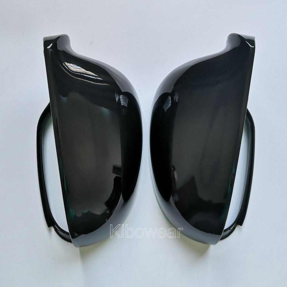 Black Side Wing Mirror Cover Caps For Volkswagen Golf MK5 GTI Jetta 5 Passat B6 B5.5 Sharan Golf Plus Variant EOS 2005 2006