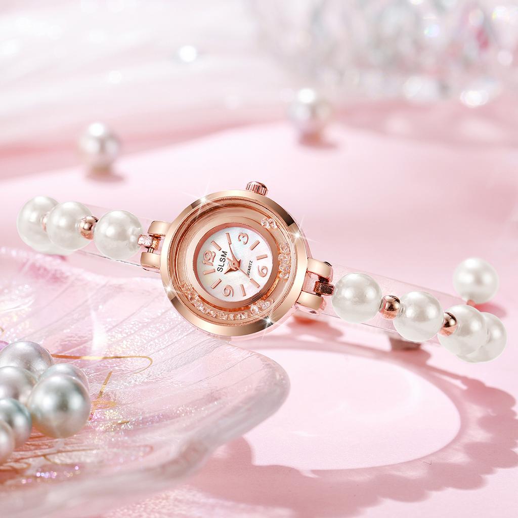 Mode Damen Uhren Luxus Imitation Strass Perlen Armbanduhr Reloj Mujer Mädchen Uhr Geschenk