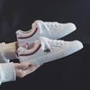 Autumn thin little white shoes women's new versatile leather flat white shoes soft baseplate shoes with skirt