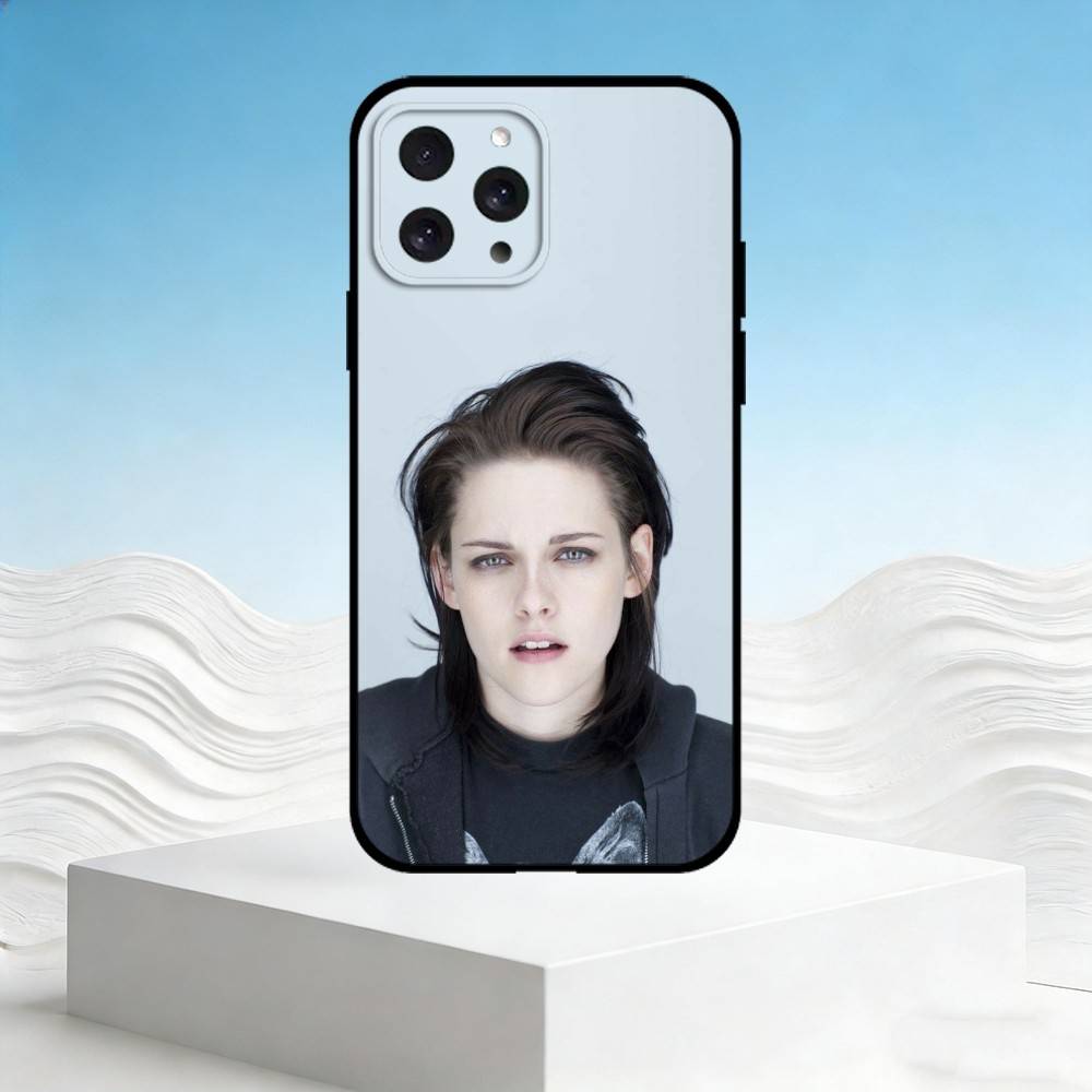 

K-Kristen Stewart Phone Case For iPhone 17,16,15,14,13,12,11 Plus,Pro Max,SE4Soft Silicone Black Cover iPhone17