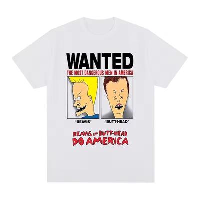 Beavis Butthead 'Wanted' Tee Unisex Short Sleeve Shirt S-5XL