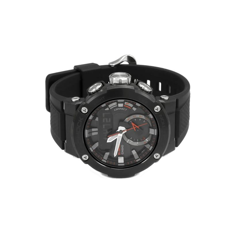 Casio G-STEEL Series-Disc Dual Display Sports Watch Fashionable and Simple Solar Quartz Movement Resin Strap Japanese and Korean Watch GST-B200B-1AER