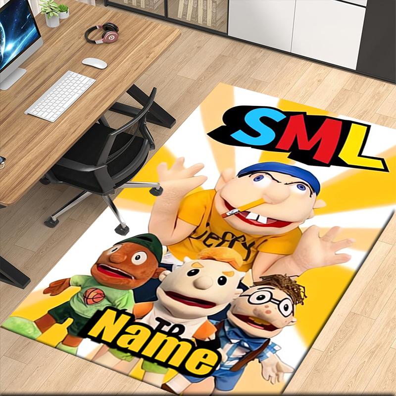 Custom Name Jeffy Printed Carpet, for Office Chair Living Room Bedroom Kitchen Room Decor Gifts.