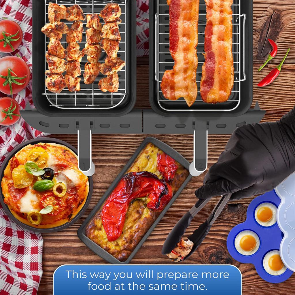 Paslanmaz Çelik Çok Fonksiyonlu Kavurma Rafı Uyumlu Airfryer Kurutucu BARBEKÜ Raf Vapur Kavurma Hava Fritöz Aksesuarları için