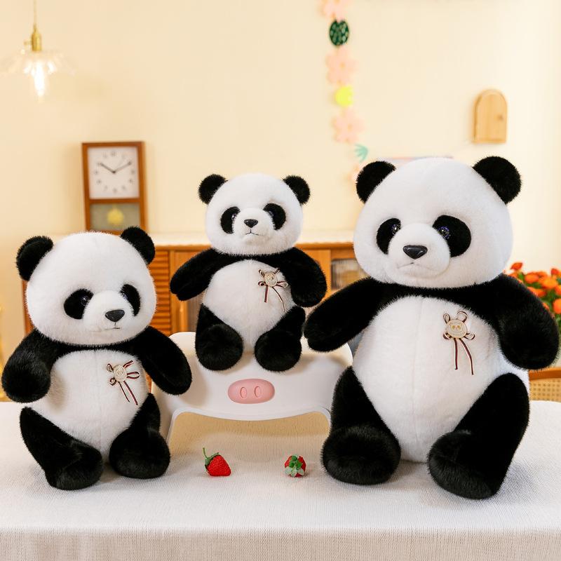 Cute Fatty Panda Plush Toy Zoo Souvenir Children Sleeping Doll Home Furnishing Dolls