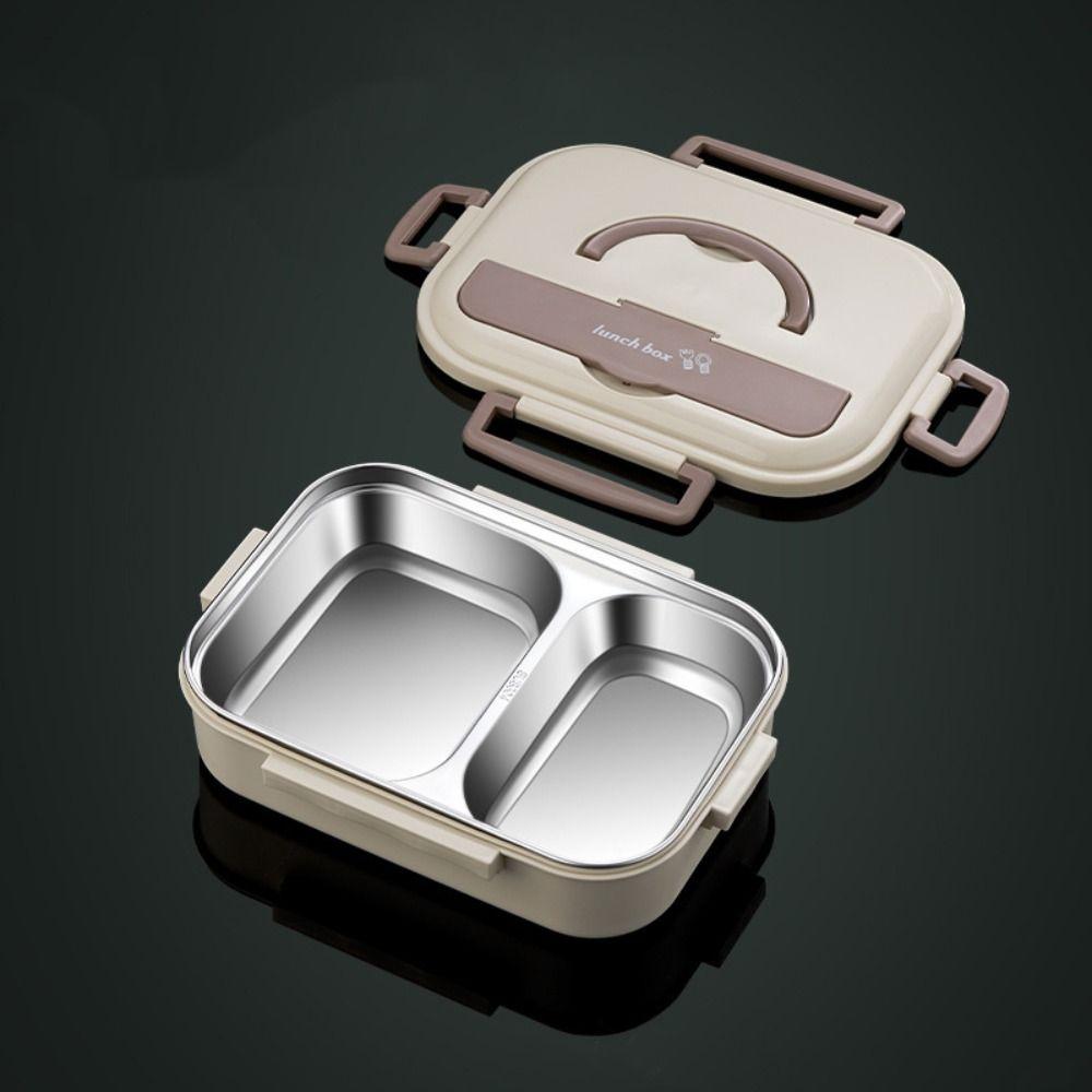 Leak-Proof Insulated Lunch Box Stainless Steel Partition Lunch Box Food Container  Office Worker