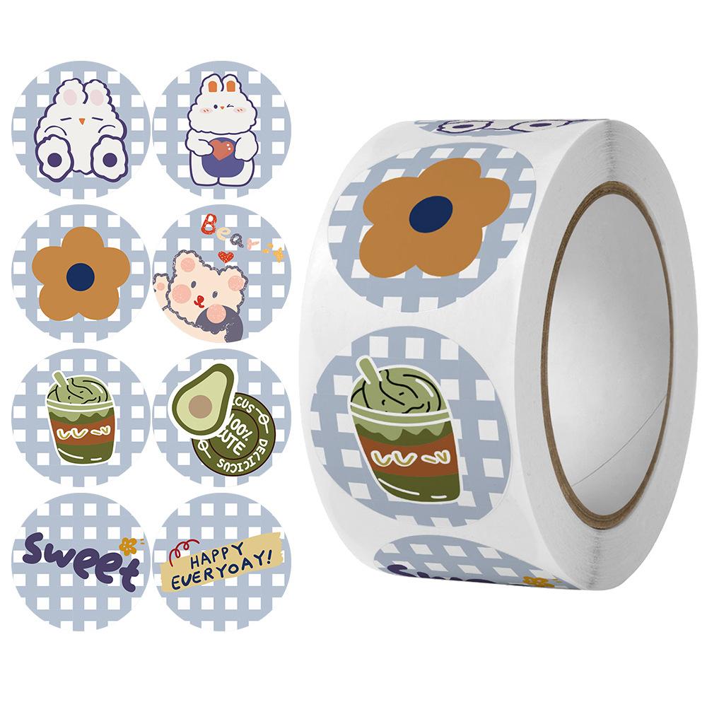 100-500pcs Cartoon Cute Stickers Thank You Sticker DIY Gift Seal Thank You for Supporting My Small Business Handmade Stickers