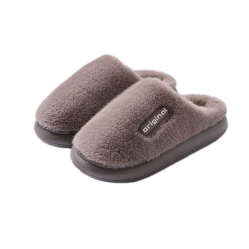 

Cotton slippers winter 2025 new indoor ins thick sole outer wear non-slip warm plush shoes cotton mop 44-45 [Recommended 43-44 foot wear] глубокая кофе