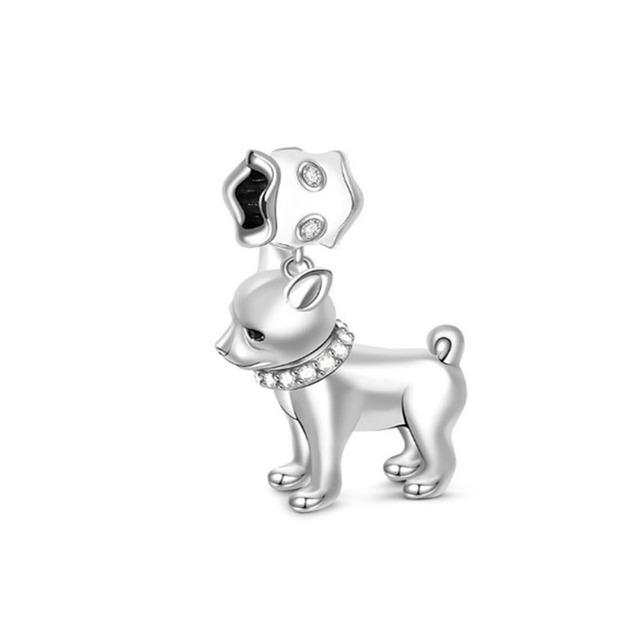 European Silver Pendant Camera Pave Football Dog Diy Bead Fit Original Fashion Charm Bracelet Necklace Trinket Women Jewelry