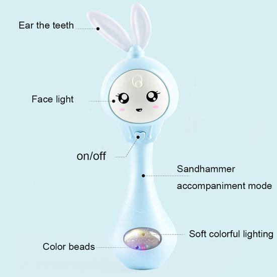 With Baby Light Hand Rabbit Bell Toy Music Shaking Gift