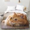 3D Duvet cover QuiltBlanketComfortable Case Luxury Bedding 135 140x200 150x200 200x220 for Home animal Cat Cute white