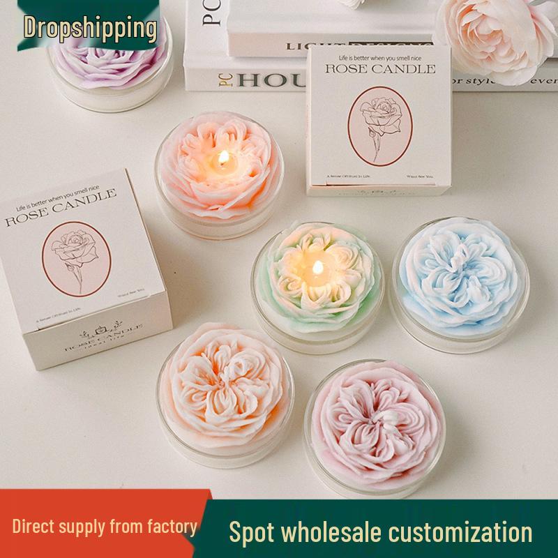 Austin Rose Scented Candle - Qixi Valentine's Day Souvenir Gift