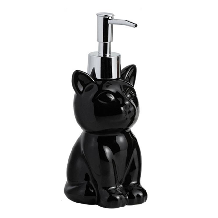 Lovely Cats Design Soap Dispenser Easy Maintenance Soap Holder with Press Pump For Household Countertop Organization