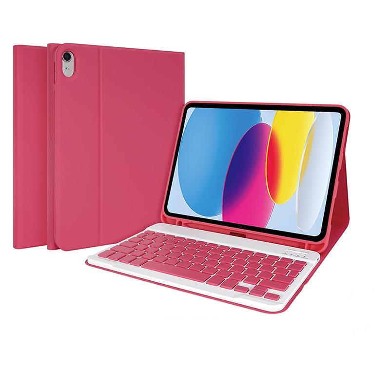 iPad A16 Bluetooth Keyboard Protective Case with Magnetic Detachable Pen Slot for 10th/11th Gen Tablets